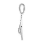 De-Ani Sterling Silver Rhodium-Plated Long Beach Island New Jersey with Flip-flop Pendant - Image 2