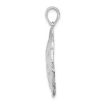 De-Ani Sterling Silver Rhodium-Plated Polished Sand Dollar Pendant - Image 2
