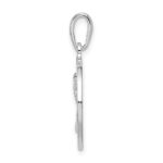 De-Ani Sterling Silver Rhodium-Plated Textured Bahamas with Palm Tree Pendant - Image 2