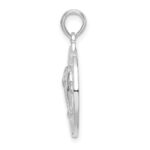 De-Ani Sterling Silver Rhodium-Plated Textured Bahamas with Dolphins Pendant - Image 2