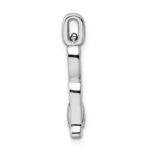 Sterling Silver Rhodium 0.25ct. Blk & Wht Dia. Reversible Cat Pendant - Image 2