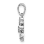 Sterling Silver Rhodium Snowflake Pendant - Image 2
