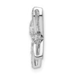 Sterling Silver Rhodium Diam. Butterfly Pendant - Image 2