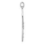 Sterling Silver Rhodium-plated Polished Oval Bubbles Pendant - Image 2