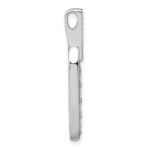Sterling Silver Rhodium-plated Polished CZ Elongated Oval Pendant - Image 2