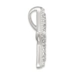 Sterling Silver Polished CZ Starfish Chain Slide Pendant - Image 2