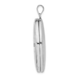 Sterling Silver Rhodium-plated God Has.. Diamond Ash Holder Oval Locket - Image 2