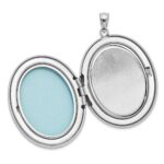 Sterling Silver Rhodium-plated God Has.. Diamond Ash Holder Oval Locket - Image 4