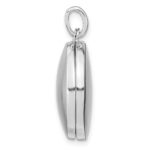 Sterling Silver Rhodium-plated CZ Stars 20mm Swing Locket - Image 2