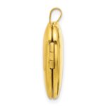 Sterling Silver Gold-plated 20mm Polished Front/Satin Back Heart Locket - Image 2