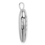 Sterling Silver RH-pl I LOVE YOU TO THE MOON AND.. 20mm Heart Locket - Image 2