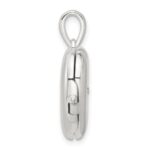 Sterling Silver E-coated CZ 19mm Heart Locket - Image 2