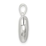 Sterling Silver E-coated CZ 13mm Heart Locket - Image 2