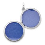 Sterling Silver Rhodium-plated 20mm Diamond Moon/Star Round Locket - Image 4
