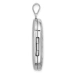 Sterling Silver Rhodium-plated Tree of Life 30x19mm Rectangle Locket - Image 2