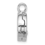 Sterling Silver Rhodium-plated Polished Heart On 10mm Round Locket - Image 2