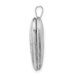 Sterling Silver Rhodium-plated 20mm Enameled Butterfly Heart Locket - Image 2