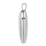 Sterling Silver Rhodium-plated 20mm Polished Swirl Heart Locket - Image 2