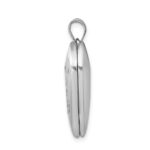 Sterling Silver Rhodium-plated 24mm D/C Heart Locket - Image 2