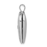Sterling Silver Rhodium-plated & Diamond 24mm D/C Heart Locket - Image 2