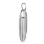 Sterling Silver Rhodium-plated 20mm Hands Heart Locket - Image 2