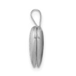 Sterling Silver Rhodium-plated Butterflies 12mm Heart Locket - Image 2