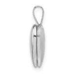 Sterling Silver Rhodium-plated Polished 12mm Heart Locket - Image 2