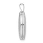 Sterling Silver Rhodium-plated Swirls 19mm Oval Locket - Image 2