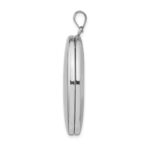 Sterling Silver Rhodium-plated Polished 34mm Oval Locket - Image 2