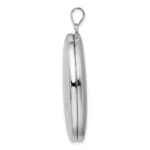 Sterling Silver Rhodium-plated W/ Side Swirls 34mm Oval Locket - Image 2
