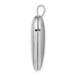 Sterling Silver Rhodium-plated Braided Edge Heart Locket - Image 2