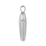 Sterling Silver Rhodium-plated Polished & Satin Heart Locket - Image 2