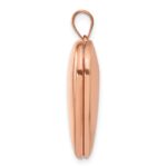 Sterling Silver Rose Gold-plated 24mm Plain Heart Locket - Image 2