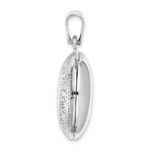 Sterling Silver Textured Border Circle Locket - Image 2