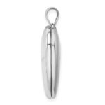 Sterling Silver Rhodium-plated 24mm Plain Ash Holder Heart Locket - Image 2