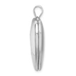 Sterling Silver Rhodium-plated Satin Enamel Rose Ash Holder Heart Locket - Image 2