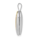 Sterling Silver Gold-tone Polished & Satin 16mm Heart Locket - Image 2