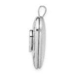 Sterling Silver Rhodium-plated Diamond & Vibrant CZ Heart Locket - Image 2
