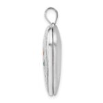 Sterling Silver Rhodium-plated Enameled Rose Ash Holder Heart Locket - Image 2