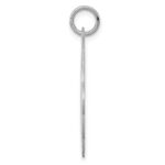 Sterling Silver Rhodium-plated Engraveable Girl Disc Charm - Image 2