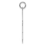 SS Rh-plt Engraveable Girl/Girl Polished Front/Satin Back Disc Charm - Image 2