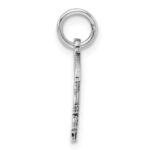 Sterling Silver Rh-plt Engraveable Girl Disc Charm Polish on Front/Back - Image 2