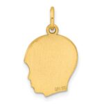 Sterling Silver GP Engraveable Boy Polished Disc Charm - Image 4