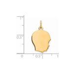 Sterling Silver GP Engraveable Boy Polished Disc Charm - Image 3