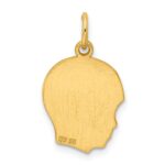 Sterling Silver GP Engraveable Boy Polished Disc Charm - Image 4