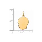 Sterling Silver GP Engraveable Boy Polished Disc Charm - Image 3