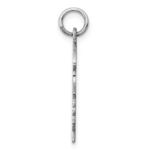 Sterling Silver Rhod-plate Eng Girl Disc Charm Polish on Front/Back - Image 2