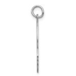 Sterling Silver Rhod-plate Eng. Boy Polished Front/Satin Back Disc Charm - Image 2