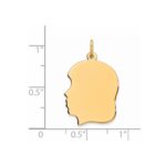 Sterling Silver GP Engraveable Girl Polished Disc Charm - Image 3