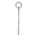 Sterling Silver Rh-plt Engraveable Boy Disc Charm Polish on Front/Back - Image 2